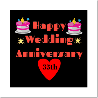 Happy Wedding Anniversary t-shirt Posters and Art